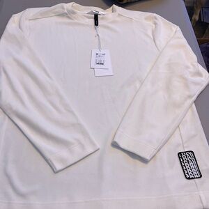 Rains Fossil Crew neck Fleece Sweatshirt Sz L NWT $95